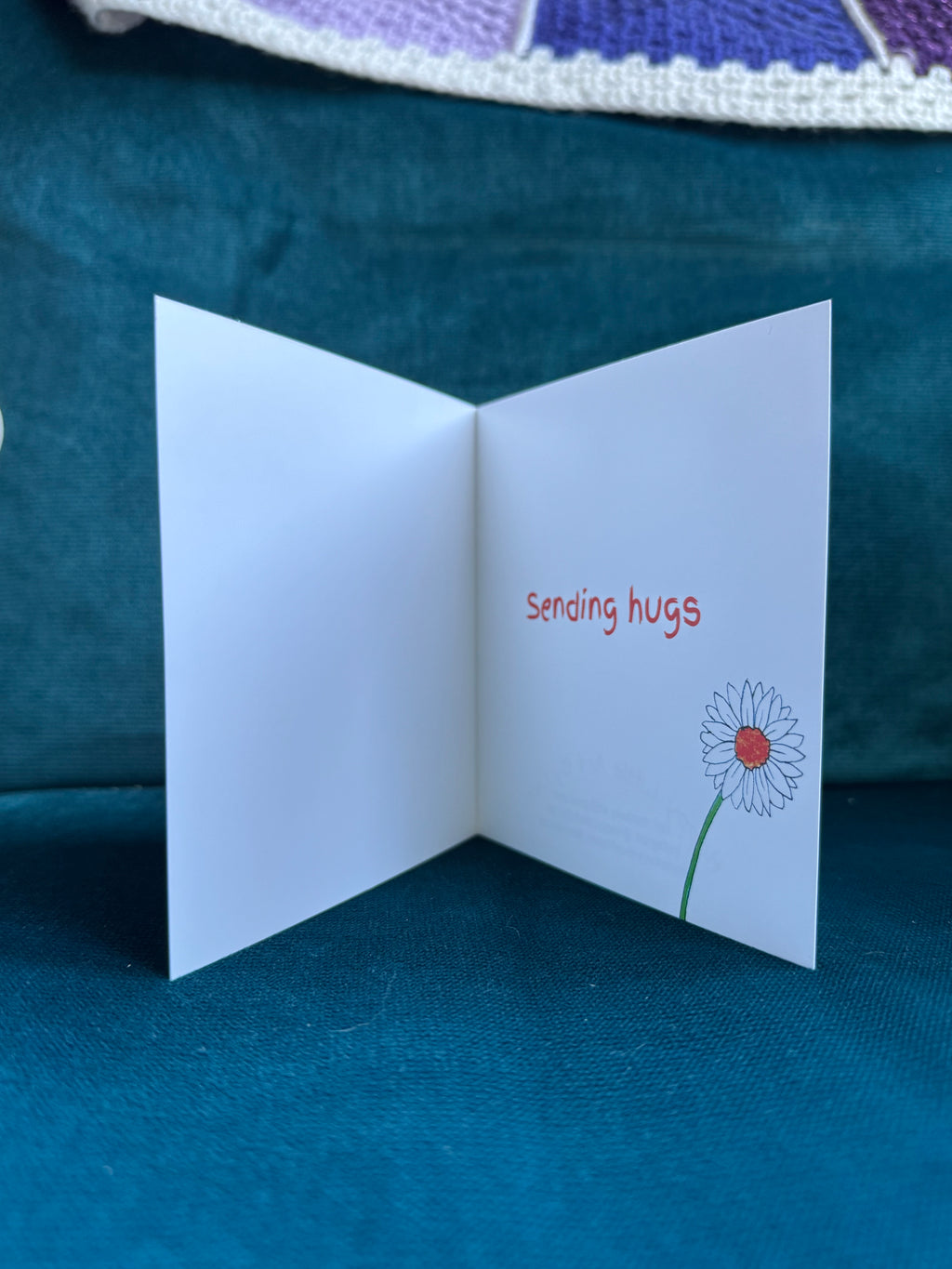 Purple elephant ‘Thinking of you’ greeting card