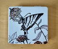 Magnifying compact mirror - butterfly - based on original artwork