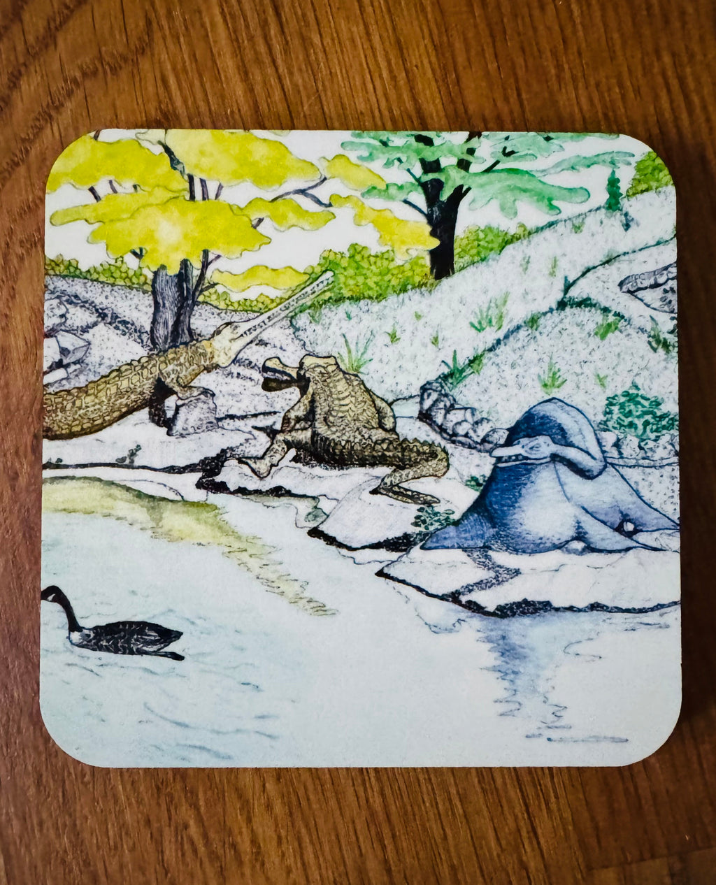 Crystal Palace dinosaur drinks coasters - set of four