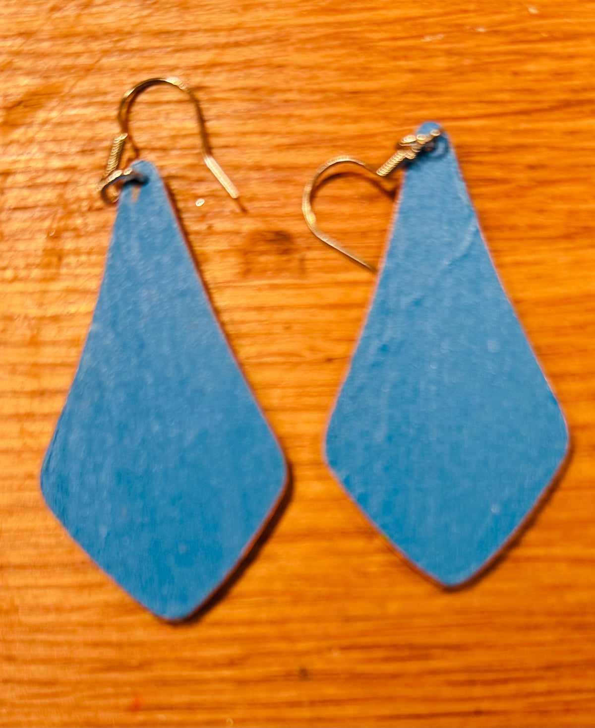 Cute cat wooden earrings